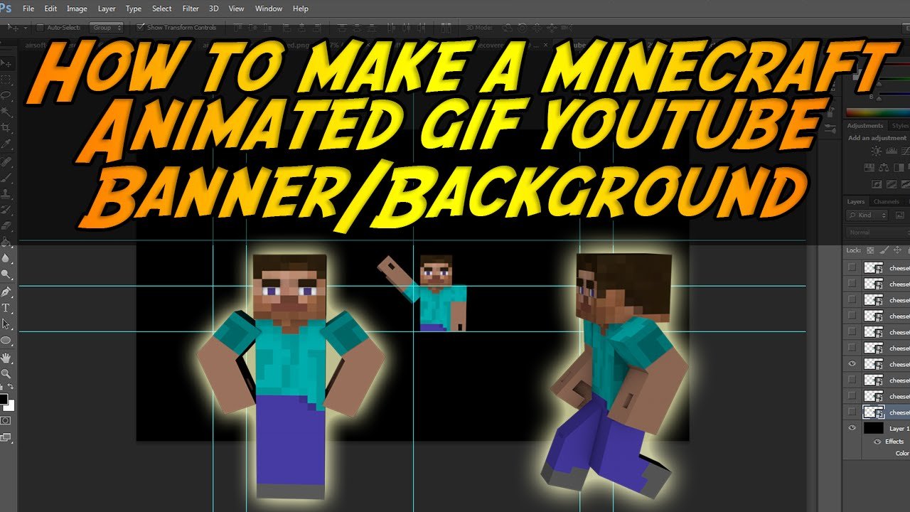 HOW TO MAKE A MINECRAFT ANIMATED GIF YOUTUBE BANNER ...